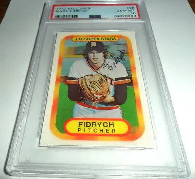 RARE 1977 Kelloggs #26 Mark Fidrych Rookie Card Detroit Tigers PSA 10 GEM MINT • $299