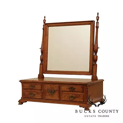 Robert Hogg Vintage Chippendale Style Dresser Top Shaving Mirror With Drawers • $595