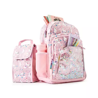 3 Piece Floral Unicorn Bags With Water Bottle • $20.30