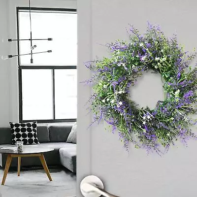 12'' Lavender Wreath For Front Door Artificial Floral Wreath For All Seasons • £10.86