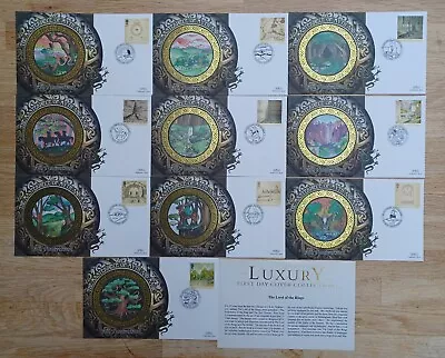 Benham 2004 LORD OF THE RINGS 50th Anniversary Silk FDC Collection - BS318-BS327 • £19.99