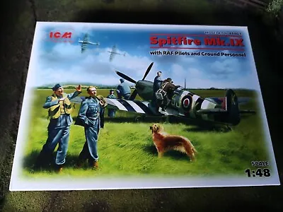 £18 • Buy ICM Models 1:48 Scale Spitfire Mk IX With RAF Pilot And Ground Crew