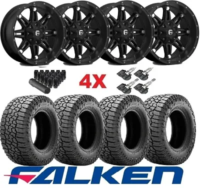Black Fuel Wheels Rims Tires 265 70 17 Falken Wildpeak At3 Fits Nissan Frontier • $2095