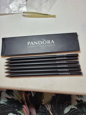 $12 • Buy Pandora Pencils Crystal Tipped Pencils Set Of 6 Brand New Never Used Genuine