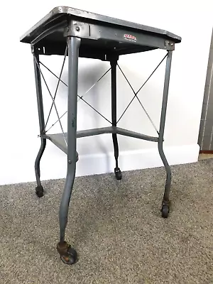 $100 • Buy Antique 1930s Early Rolling Metal Typewriter Stand Table W Wire Supports Chicago
