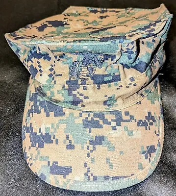 USMC Cover Garrison Marpat Digital Desert US Marine Corps Hat Cap Size SMALL • $10.99