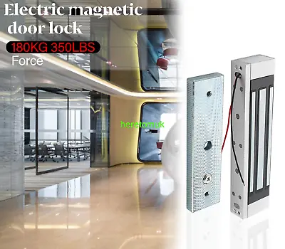 Access Control Electric Magnetic Door Lock 180KG/350lbs Holding Force Single Kit • £23.98