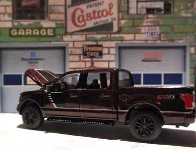 2020 20 Ford F-150 Lariat Real Rubber Hood Opens Tailgate Drops AW Diorama 1:64 • $7.95