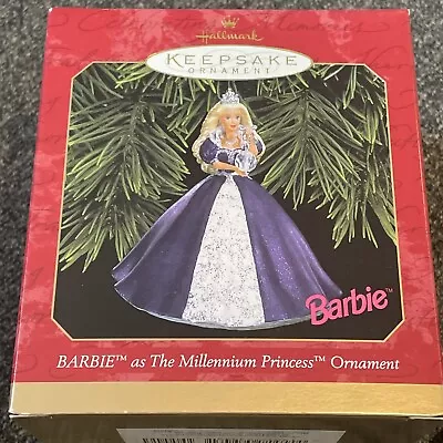 BARBIE As The Millenium Princess Hallmark Keepsake Christmas ORNAMENT 1999 NEW • $8