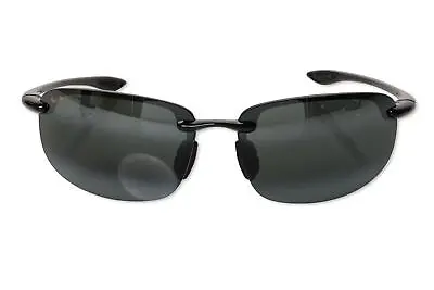 Maui Jim Hookipa Rimless Sunglasses Gloss Black/Neutral Grey Large 303292 • $144