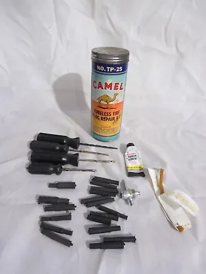 Vintage Camel TP-25 Tubeless Tire Plug Repair Kit Complete • $30.76