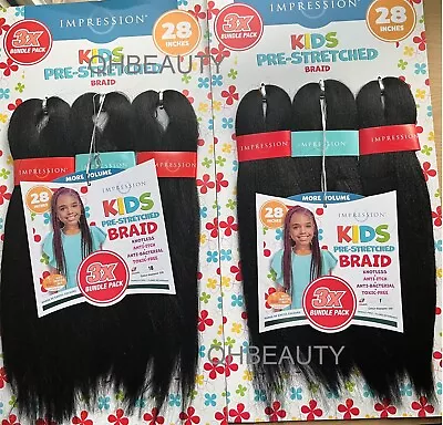 Impression Synthetic Kids Crochet Hair Extension - Pre Stretched Braid 14 '' • £7.49