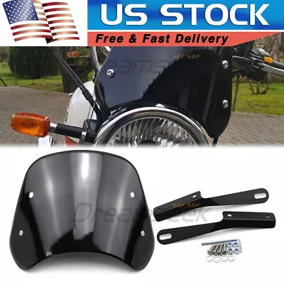 $30.99 • Buy Windshield Windscreen Universal 6.5 -9.45  Headlight For Honda Yamaha Kawasaki