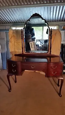 Deco Antique Vintage Dresser With 5 Draws & Mirror +chair • $230