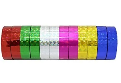 $15.99 • Buy Hula Hoop Washi Prism Tape (12 Pack) 12MM X 25 Feet - 6 Holographic Colors