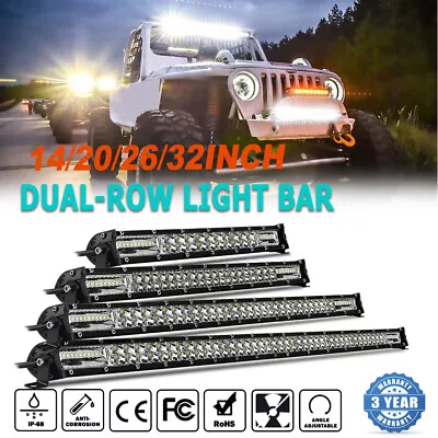 8  14  20  26  32  LED Work Light Bar Combo Beam Off-road Driving ATV SUV Truck • $19.49