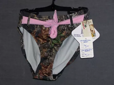 Wilderness Dreams Camouflage Lingerie Mossy Oak Pink Belted Swim Bottom Medium • $9.99
