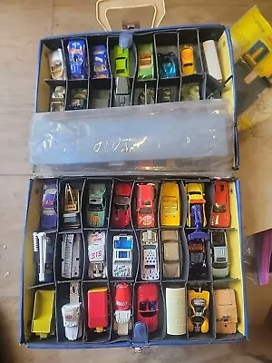 Vintage 1966 Matchbox Lesney Diecast 1/64 Model Car Carrying Case With 48 Cars • $60