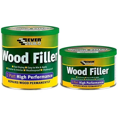 Wood Filler 2 Part 500g /1.4kg Interior Exterior Weatherproof Fast Dry Durable • £12.91