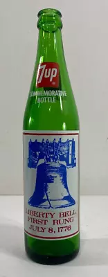 1975  7up Bottle Vintage Bicentennial-rare! 1776-1976-liberty Bell-commemorative • $4