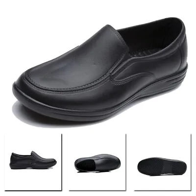 Mens Chef Cooking Shoes Safety Shoes Oil & Water Proof Anti-Slip Solid Leisure • £29.22
