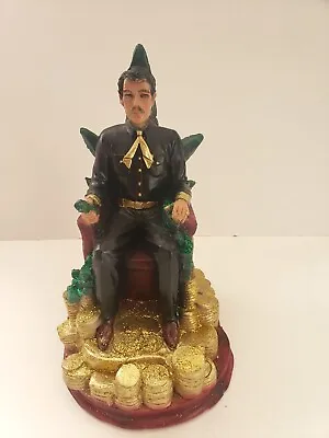 Jesus Malverde Black Figurine Handmade / Estatua 12 X7  Money - Luck - Love • $85