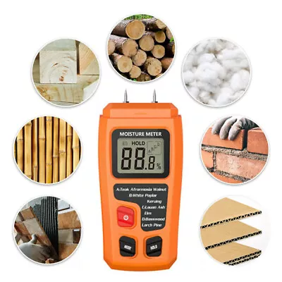 Digital Wood Moisture Meter Damp Detector Humidity Checker Board Tester Sensor- • £10.98