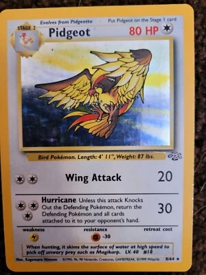 $10.99 • Buy Pokémon TCG Pidgeot Jungle 8/64 Holo Unlimited Holo Rare