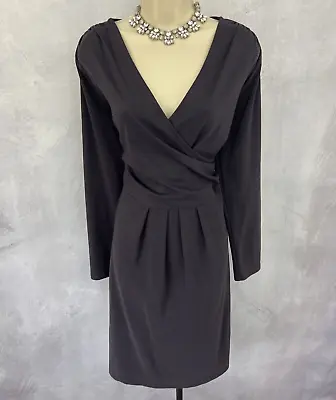 MARC CAIN Dress Wrap Style Wool Blend Stretchy Party Special Occasion Size UK 16 • £49.99