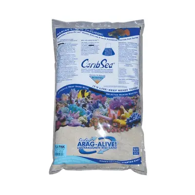 Caribsea Arag-Alive Fiji Pink Reef Sand 10lb Fish Tank Marine Aquarium • £24.91