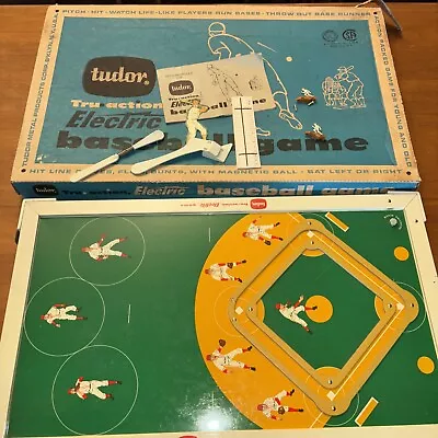 Vintage 1960's Tudor Electric Baseball Game Tru Action NOT Complete Tested Works • $19.97