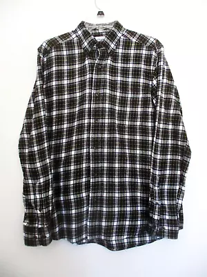 Saddlebred Mens Black And White Plaid Flannel Shirt Size M • $12.85