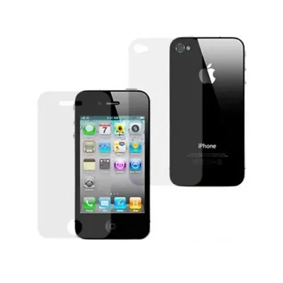 $3.50 • Buy 2x IPhone 4 4S Clear Front + Back Screen Protector FULL BODY