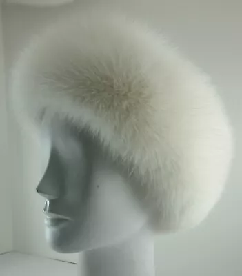 Real Shadow White Fox Fur Headband Made In The USA • $106.99