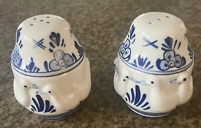 Vintage Hand Painted Delft Blue Salt & Pepper Shakers Geese Ducks Perfect! • $7.50