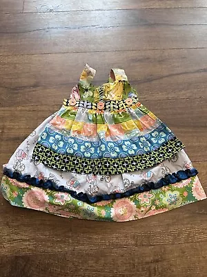 Matilda Jane It’s A Wonderful Parade No Knot Apron Dress Sz 6-12 Euc • $25