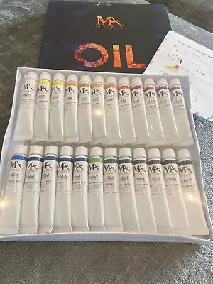 Mozart Oil Paints 24 Set Of 12ml Tubes Artist Quality Highly Pigmented Colours. • £9.99