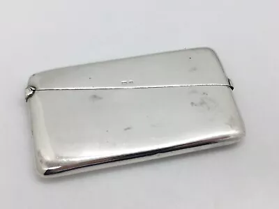 Edwardian Solid Sterling Silver Card Case - Plain Style - 42g • $69.48