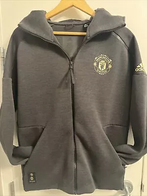 Adidas Manchester United Z.n.e. Anthem Jacket Full  Zip Hoodie Sweatshirt Medium • $30