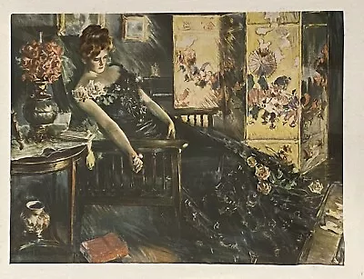 Howard Chandler Christy Original Antique 1901 Lithograph Print  Memories” • £130.12