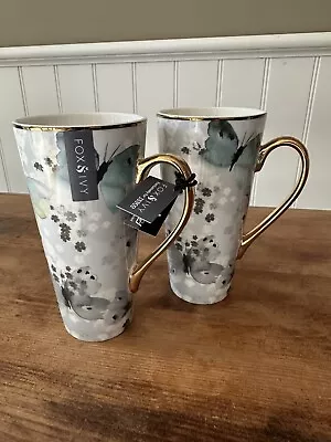 Fox & Ivy Butterfly Tall Mugs • £5