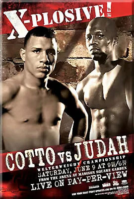 Vintage Original Miguel Cotto Vs. Zab Judah Boxing Fight Poster • $16.95