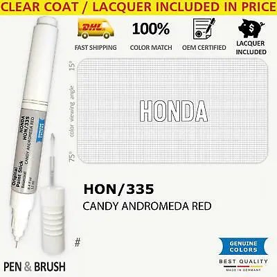 $14.99 • Buy HON/335 Touch Up Paint For Honda Red # R 131C U 335 CANDY ANDROMEDA RED Pen Stic