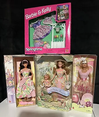 Barbie Easter Lot Of 4 Easter Magic Spring Petals Easter Garden Hunt &more • $102