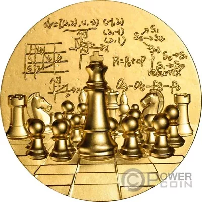 INTERNATIONAL CHESS Gilded 2 Oz Silver Coin 2000 Francs Cameroon 2024 • $369.95