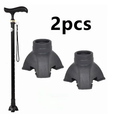 2Pcs Walking Stick Cane Crutch Rubber Tripod Pad Non-slip Tip End Pad 19mm New • £6.89