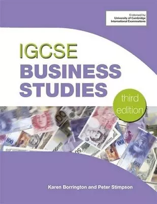 IGCSE Business Studies 3rd Ed By Stimpson Peter Paperback Book The Cheap Fast • £4.87