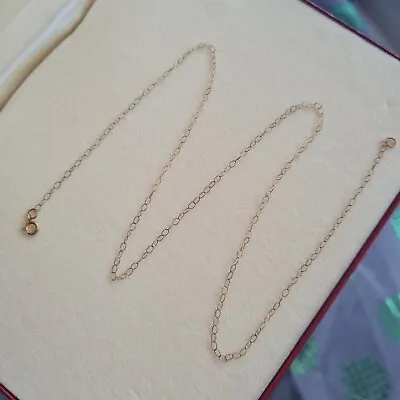 £20 • Buy 16 Inch 9ct Yellow Gold Soldered Trace Chain Necklace 