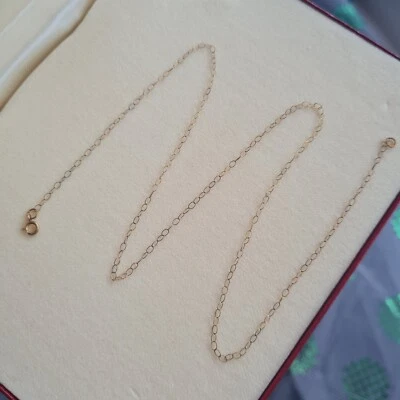 £20 • Buy 16 Inch 9ct Yellow Gold Soldered Trace Chain Necklace 