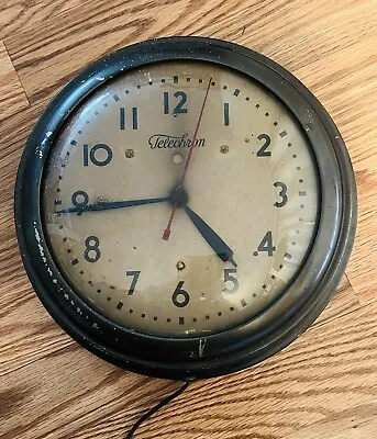Vintage Telechron Electric Wall Clock 1H508 School Government Commercial USA • $109.89